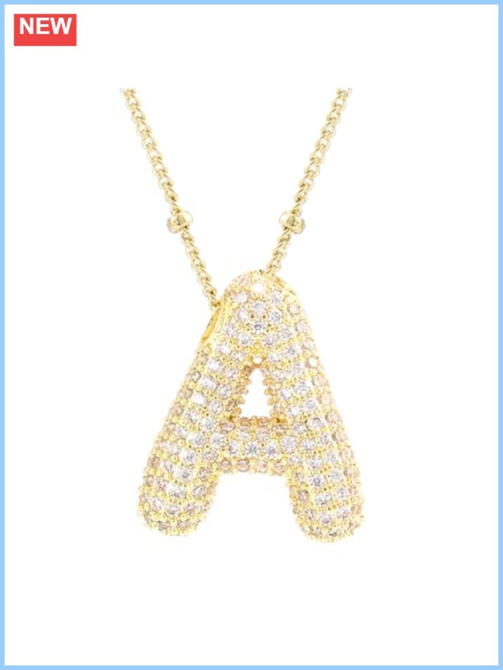14k Gold Plated Letter Necklace, Personalized Initial Charm Pendant for Women,